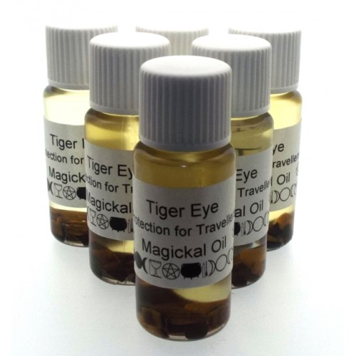 10ml Tigers Eye Gemstone Oil Travel Protection